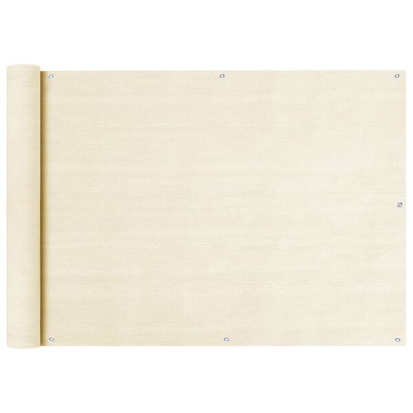 vidaXL Balkónová markíza krémová 75x400 cm HDPE