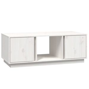vidaXL Konferenčn&yacute; stol&iacute;k biely 110x50x40 cm borovicov&yacute; mas&iacute;v