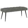 vidaXL Lavica s gomb&iacute;kov&yacute;m pre&scaron;&iacute;van&iacute;m Tmavosiv&aacute; 110 x 40 x 46 cm Zamat