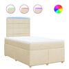 vidaXL Boxspring posteľ s matracom kr&eacute;mov&aacute; 120x190 cm l&aacute;tka