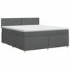 vidaXL Posteľ boxspring s matracom Tmavosiv&aacute; 180 x 200 cm L&aacute;tka