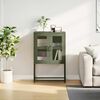 vidaXL Highboard Olive Green 68x39x107 cm Oceľ