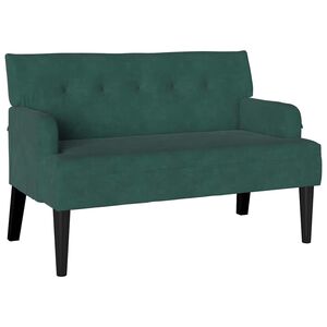 vidaXL Chesterfield lavica Tmavozelen&aacute; 112 x 65,5 x 75 cm Zamat