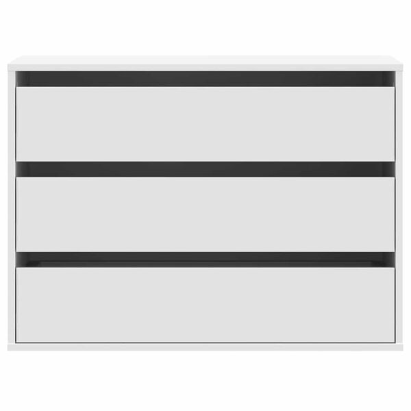 vidaXL Rohová komoda so zásuvkami biela 80x41x58 cm kompozitné drevo