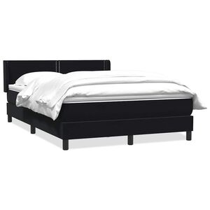 vidaXL Posteľn&yacute; r&aacute;m boxspring s matracom čierny 160x210 cm zamat