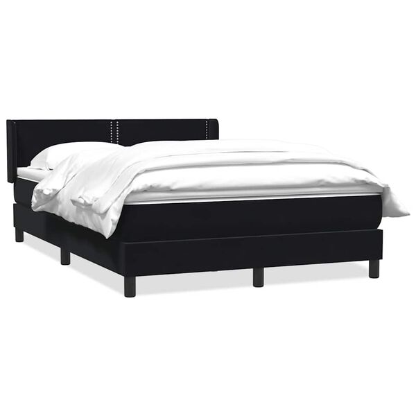 vidaXL Posteľn&yacute; r&aacute;m boxspring s matracom čierny 160x210 cm zamat