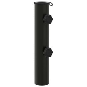 vidaXL Trubka podstavca pre parasol 0.6 kg Čierna Železo