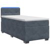 vidaXL Posteľ s boxspringom a matracom a LED Tmavosiv&aacute; Jednoduch&yacute;