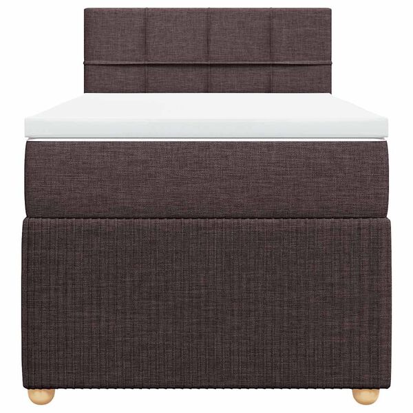 vidaXL Boxspring posteľ s matracom tmavohned&aacute; 90x190 cm l&aacute;tka