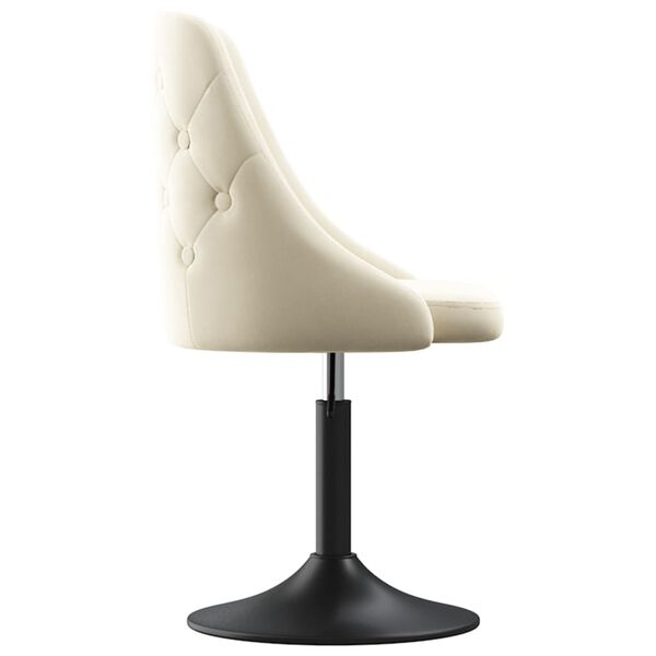 vidaXL Jed&aacute;lensk&aacute; stolička kr&eacute;mov&aacute; zamatov&aacute;