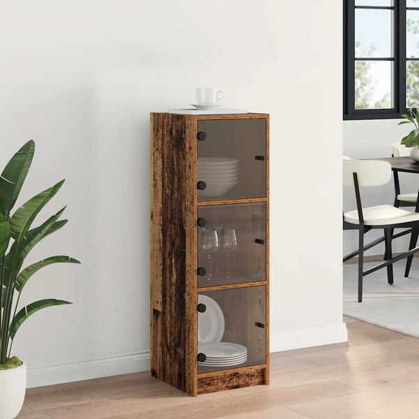 vidaXL Highboard Star&eacute; drevo 35 x 37 x 109 cm Kompozitn&eacute; drevo