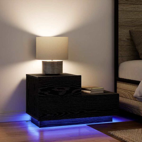 vidaXL Nočn&yacute; stol&iacute;k Čierny dub 70 x 36 x 40,5 cm Kompozitn&eacute; drevo