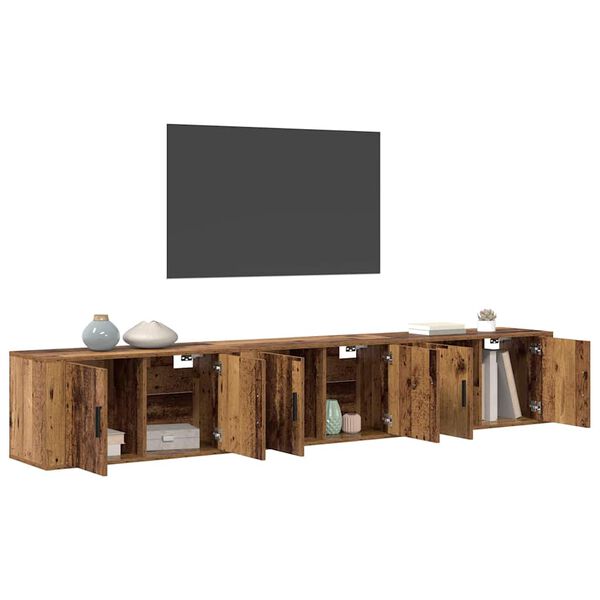 vidaXL N&aacute;stenn&yacute; TV kabinetov&yacute; set 3 pcs Star&eacute; drevo 80 x 34,5 x 40 cm