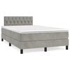 vidaXL Boxspring posteľ s matracom bledosiv&aacute; 120x190 cm zamat