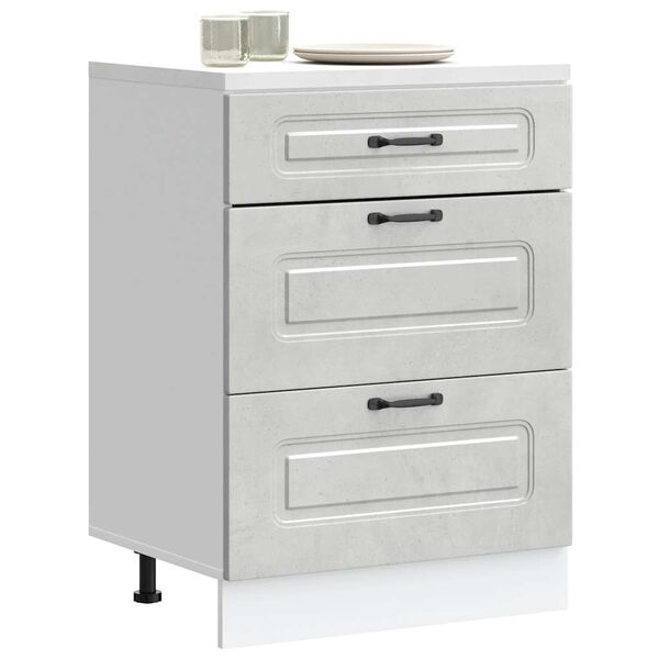 vidaXL Kuchynsk&aacute; spodn&aacute; skrinka Kalmar, bet&oacute;novo siv&eacute; kompozitn&eacute; drevo