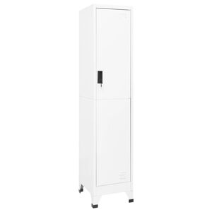 vidaXL Uzamykacia skriňa biela 38x45x180 cm oceľov&aacute;