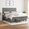 vidaXL Boxspring posteľ s matracom tmavosiv&aacute; 160x200 cm l&aacute;tka