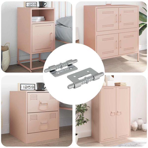 vidaXL Z&aacute;mok 2 pcs Strieborn&aacute; 46 x 17 x 1,2 mm Oceľ