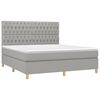 vidaXL Boxspring posteľ s matracom bledosiv&aacute; 180x200 cm l&aacute;tka
