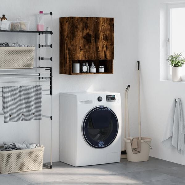 vidaXL N&aacute;stenn&aacute; skrinka dymov&yacute; dub 60x31x70 cm kompozitn&eacute; drevo