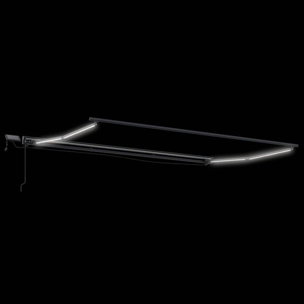 vidaXL Ručn&yacute; r&aacute;m mark&iacute;zy s LED Antracit 4 &times; 3 m Hlin&iacute;k