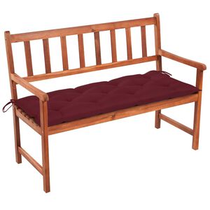 vidaXL Z&aacute;hradn&aacute; lavička s podložkou 120 cm ak&aacute;ciov&yacute; mas&iacute;v