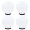 vidaXL LED lampy v tvare gule 4 ks 20 cm PMMA