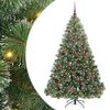 vidaXL Umel&yacute; vianočn&yacute; stromček s 300 LED-i Zelen&aacute; 180 cm PE a PVC