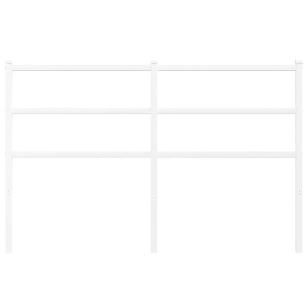 vidaXL Kovové čelo postele, biele 135 cm