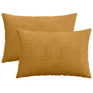 vidaXL Poťah na podložku 2 pcs HEERLEN Žlt&aacute; 30 x 50 cm man&scaron;estr