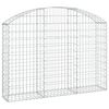 vidaXL Obl&uacute;kov&yacute; gabionov&yacute; k&ocirc;&scaron; 150x30x100/120 cm pozinkovan&eacute; železo