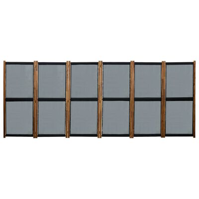 vidaXL 6-panelový paraván čierny 420x170 cm