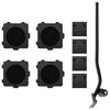 vidaXL N&aacute;bytkov&eacute; kolieska 4 ks so zdv&iacute;hačom čierne 13,5x13,5x4,2 cm 300 kg