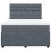 vidaXL Posteľn&yacute; r&aacute;m boxspring s matracom tmavosiv&yacute; 140x200 cm zamat