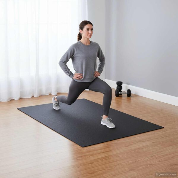 vidaXL Ochrann&aacute; podložka na &scaron;port Čierna 183 x 122 x 0,6 cm PVC