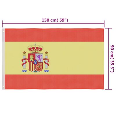 vidaXL Španielska vlajka a stĺp 4 m hliníkový