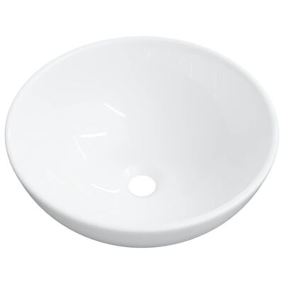 vidaXL Umývadlo biele 28x28x10 cm keramické