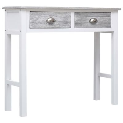vidaXL Konzolový stolík sivý 90x30x77 cm drevený