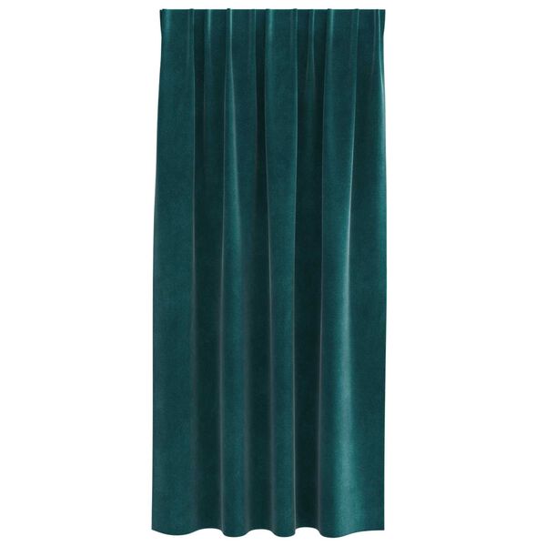 vidaXL Zatemňovacie z&aacute;vesy 2 pcs Tmavozelen&aacute; 140 x 175 cm Zamat