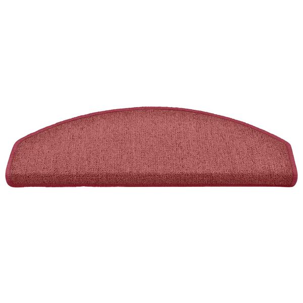 vidaXL Schodov&eacute; rohože 30 ks 65x24x4 cm bordov&eacute; polkruhov&eacute; veľk&eacute;