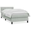vidaXL Box Spring Posteľ s matracom Svetlosiv&aacute; 100x220 cm Zamat
