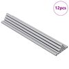 vidaXL Skrutkov&aacute; tyč 12 ks Strieborn&aacute; 6 x 170 mm Oceľ