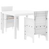 vidaXL Z&aacute;hradn&yacute; jed&aacute;lensk&yacute; set 3 pcs Biela Polypropyl&eacute;n