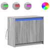 vidaXL Komoda s LED siv&yacute; dub sonoma 72x34x61 cm kompozitn&eacute; drevo