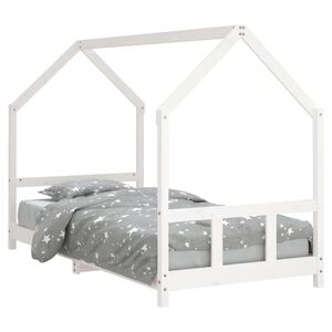 vidaXL R&aacute;m detskej postele biely 90x190 cm mas&iacute;vna borovica