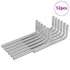 vidaXL &Scaron;esťhrann&yacute; kľ&uacute;č 12 pcs Strieborn&aacute; 32 x 86 mm Oceľ