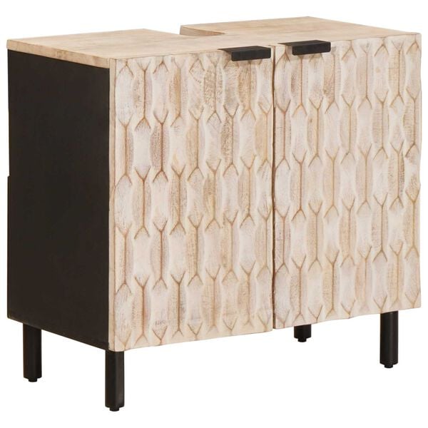 vidaXL K&uacute;peľňov&aacute; skrinka pod um&yacute;vadlo s poličkou Biela 62 x 33 x 58 cm