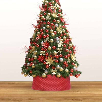 vidaXL Spodný kryt na vianočný stromček červený Ø 54x19,5 cm
