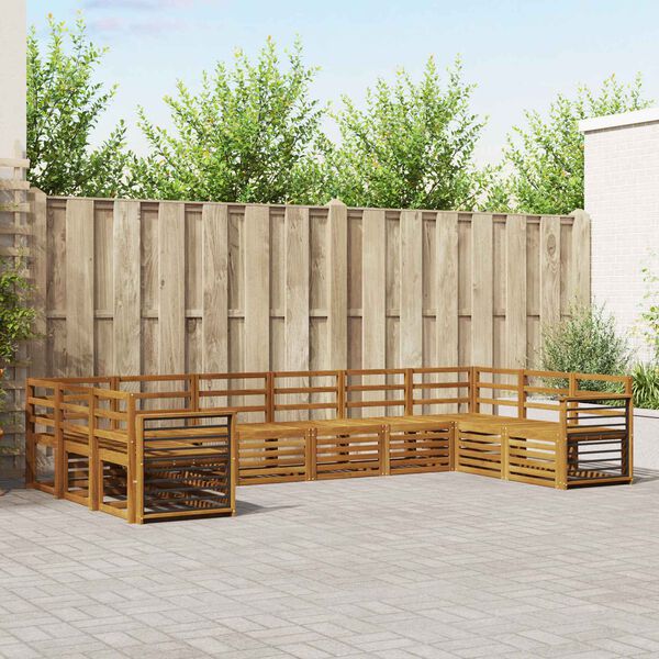 vidaXL S&uacute;pravy pohoviek 10 pcs Pr&iacute;rodn&aacute; Pevn&eacute; ak&aacute;ciov&eacute; drevo