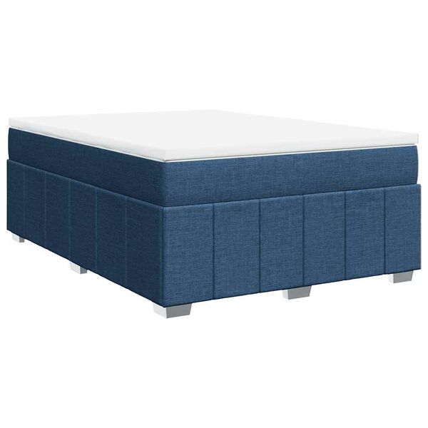 vidaXL Boxspring posteľ s matracom modr&yacute; 140x190 cm l&aacute;tka